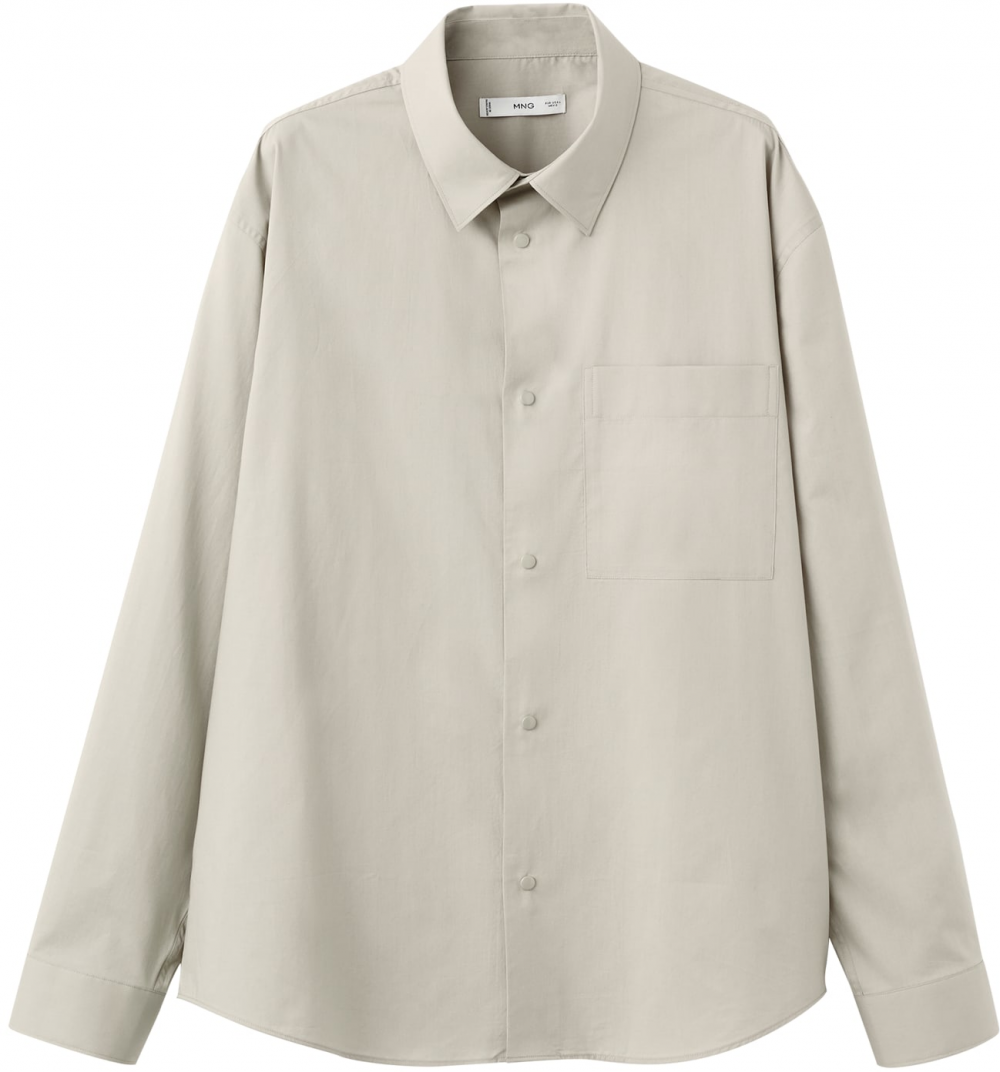 MANGO MAN Košeľa 'PLAIN'  béžová