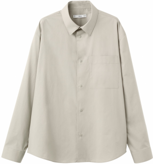 MANGO MAN Košeľa 'PLAIN'  béžová