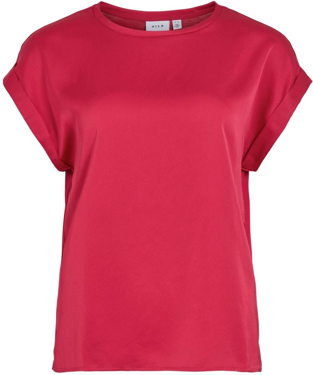 VILA Tričko 'VIEllette'  tmavoružová