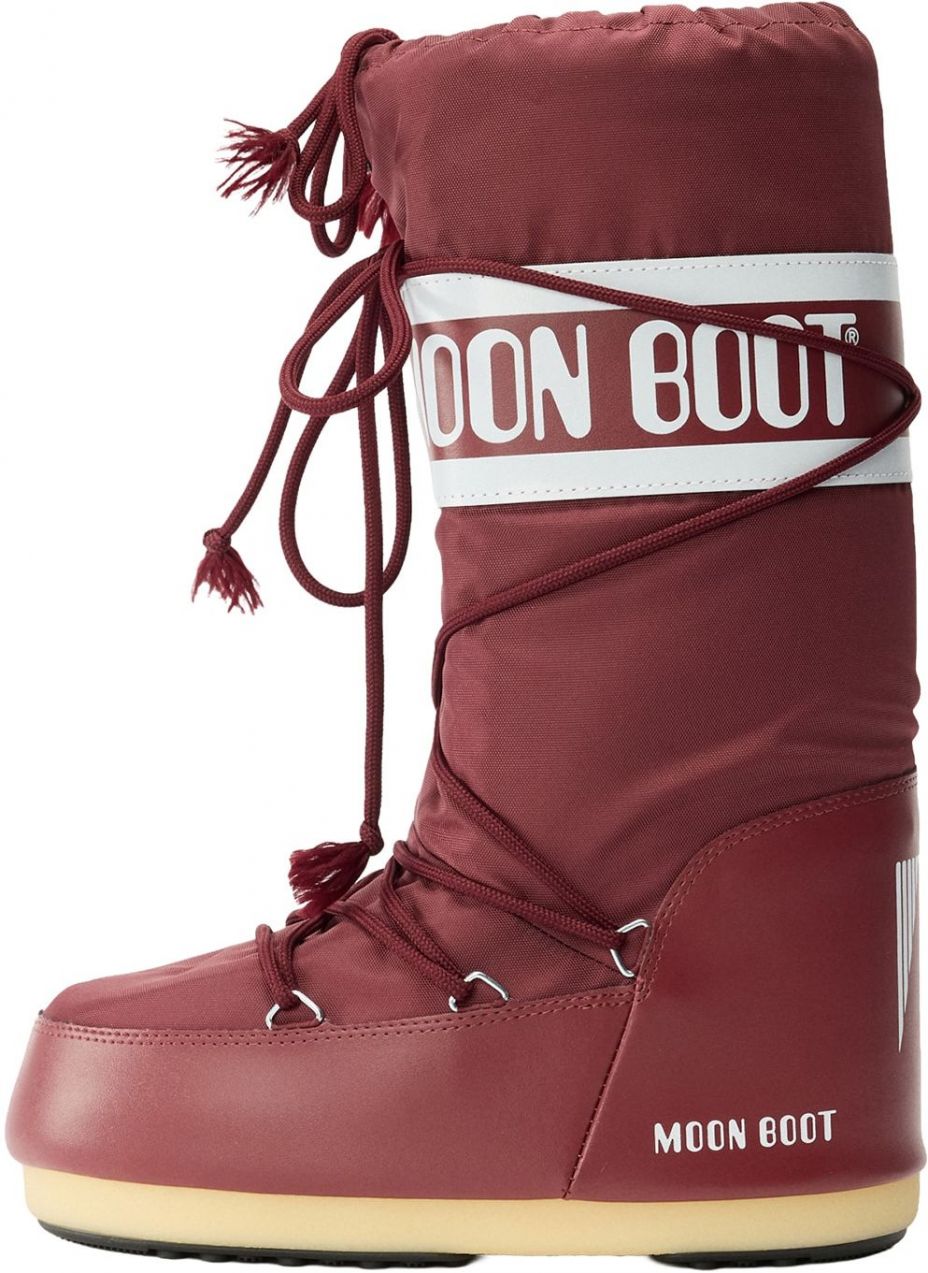 MOON BOOT Snehule  burgundská / biela
