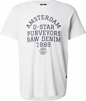 G-STAR Tričko 'Purveyors'  čierna / biela