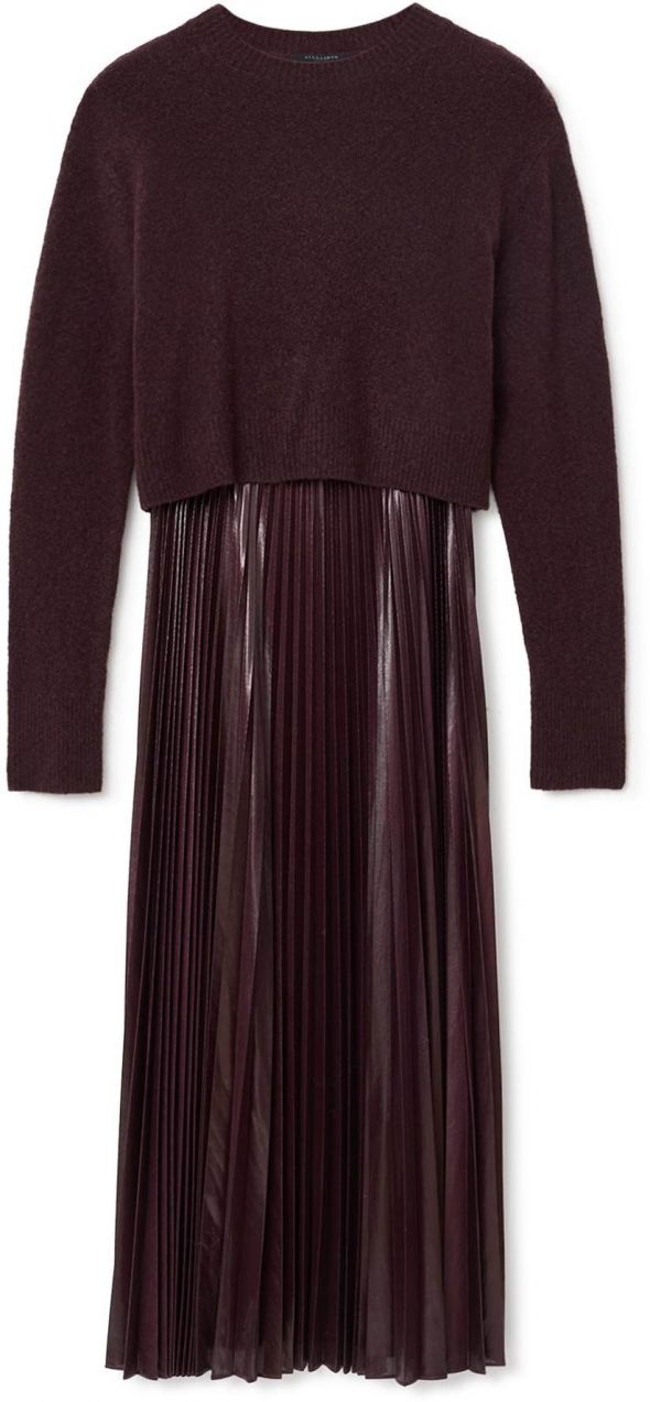 AllSaints Šaty 'SPARK'  bordová