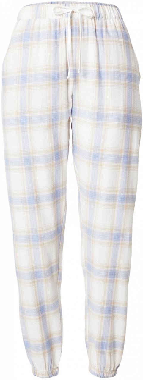 Hunkemöller Pyžamové nohavice  béžová / svetlomodrá / biela