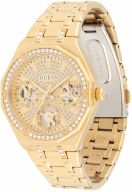 GUESS Analógové hodinky 'QUINN'  zlatá