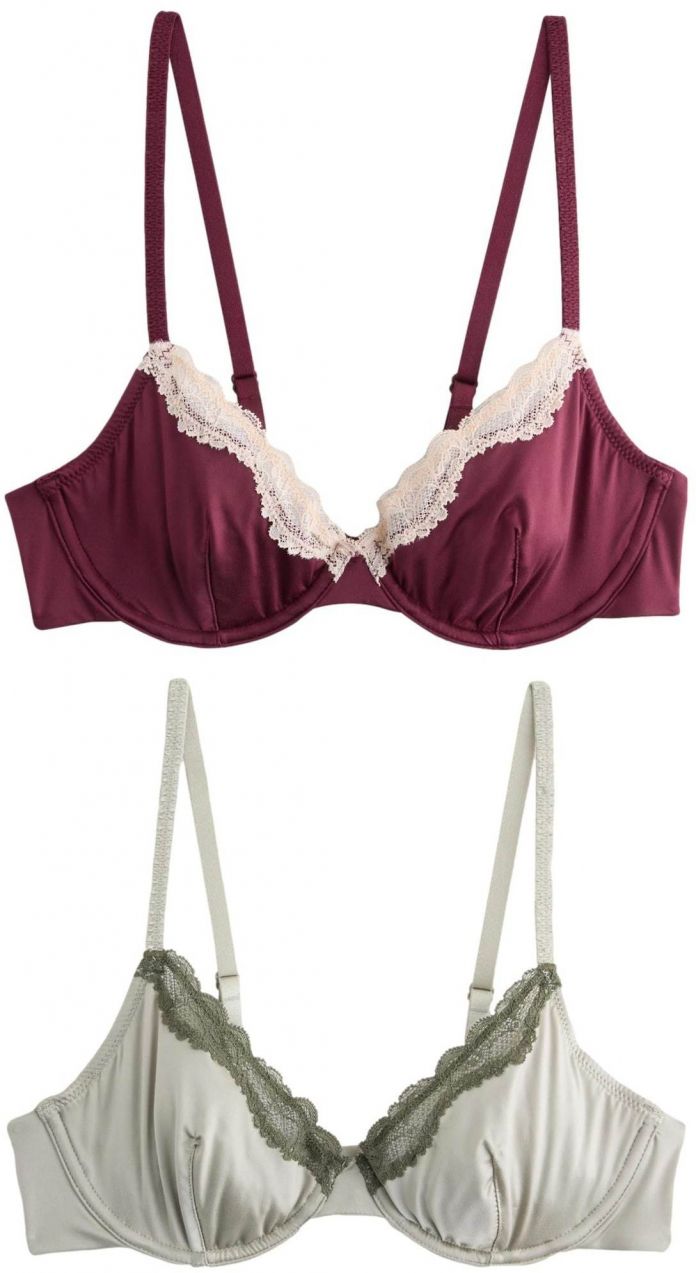 Next Podprsenka  svetlozelená / bordová