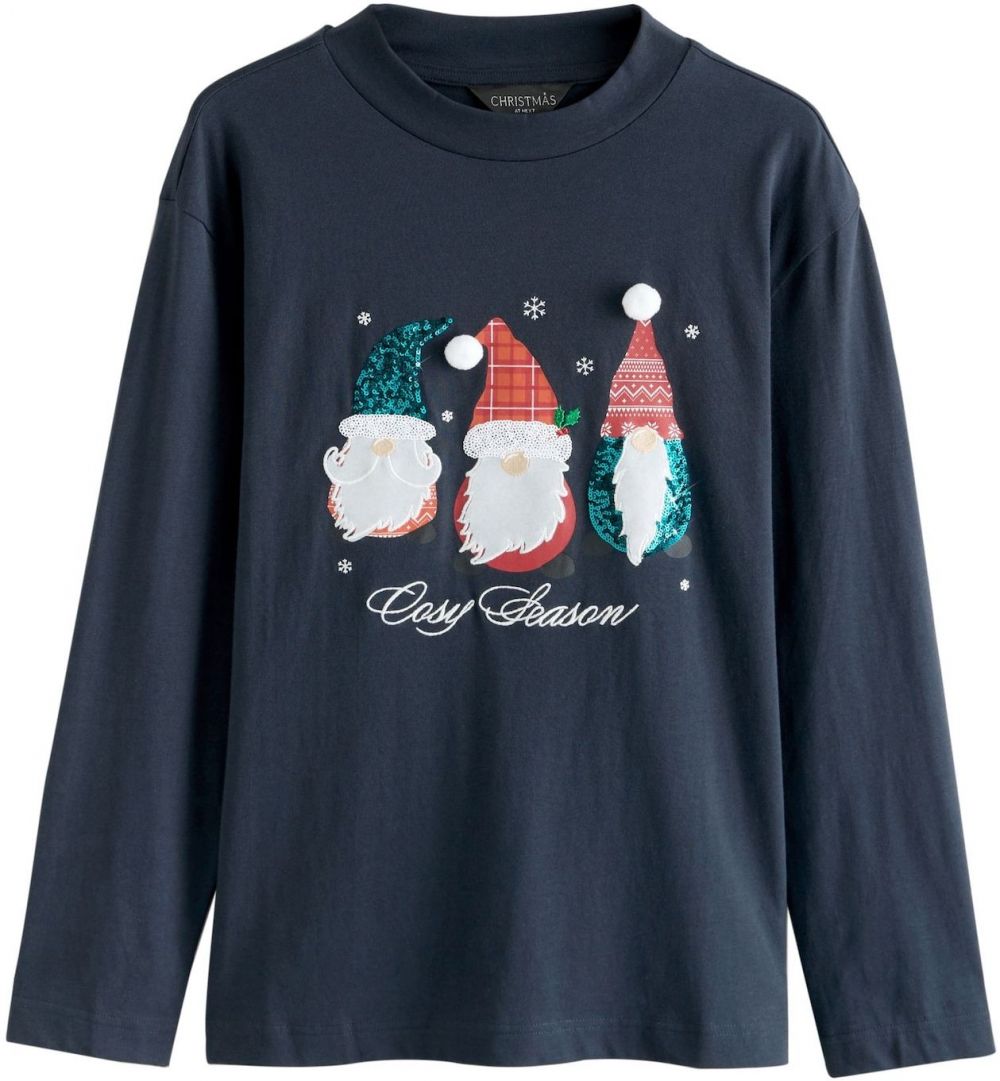 Next Tričko  námornícka modrá / biela