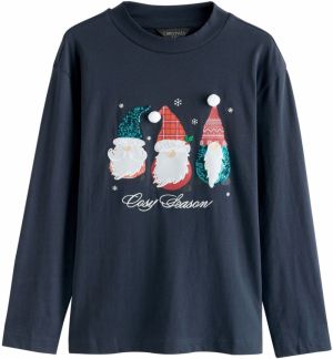 Next Tričko  námornícka modrá / biela