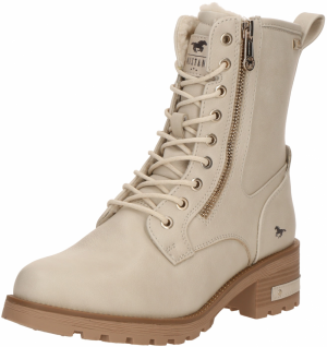MUSTANG Šnurovacie členkové čižmy 'Haukea'  svetlobéžová