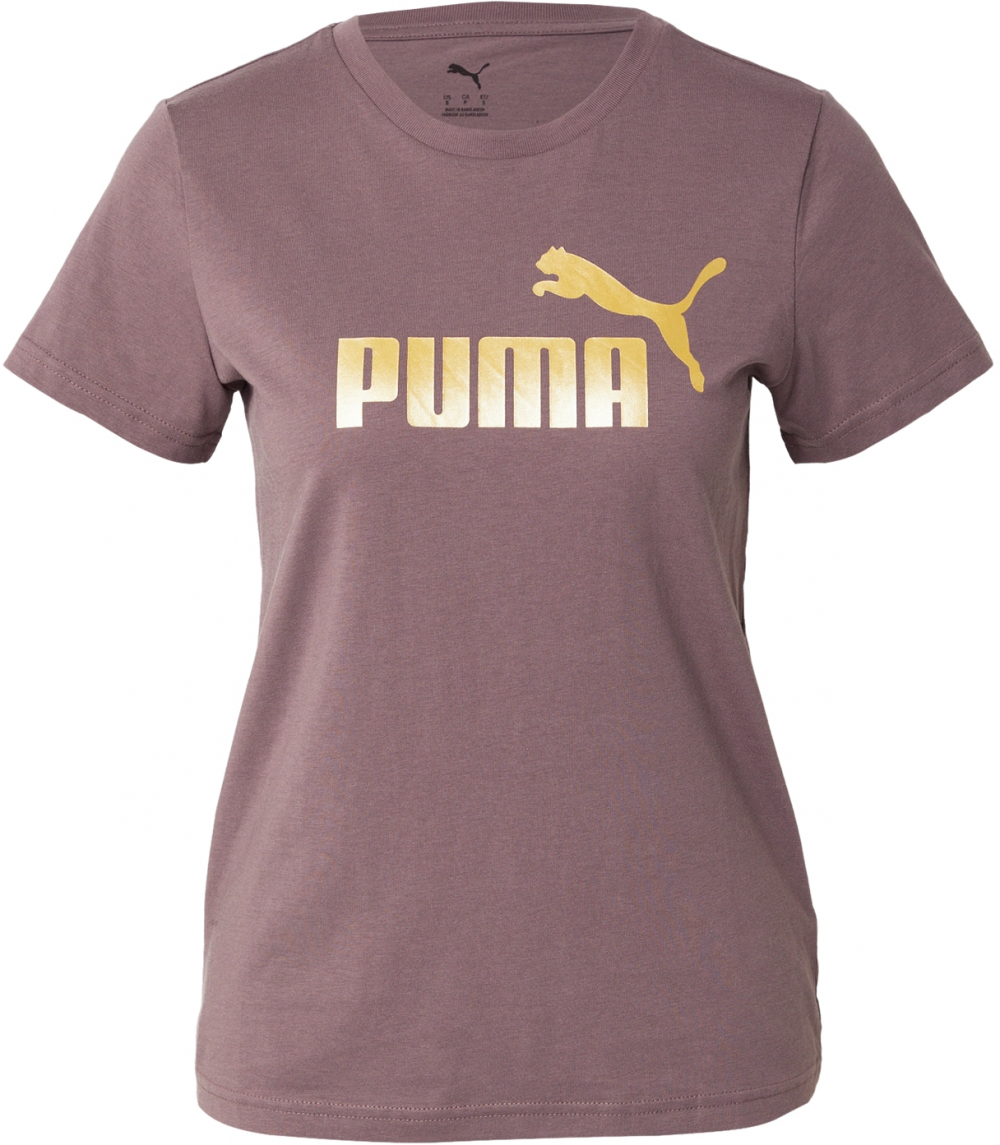 PUMA Funkčné tričko 'ESS No. 1'  zlatá / svetlofialová