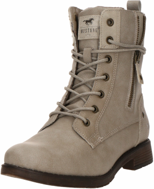 MUSTANG Šnurovacie členkové čižmy  svetlosivá