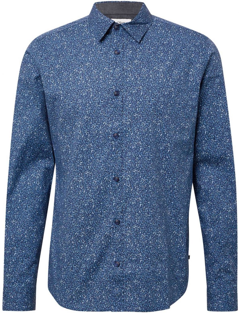 s.Oliver Košeľa  modrosivá / tmavomodrá / biela
