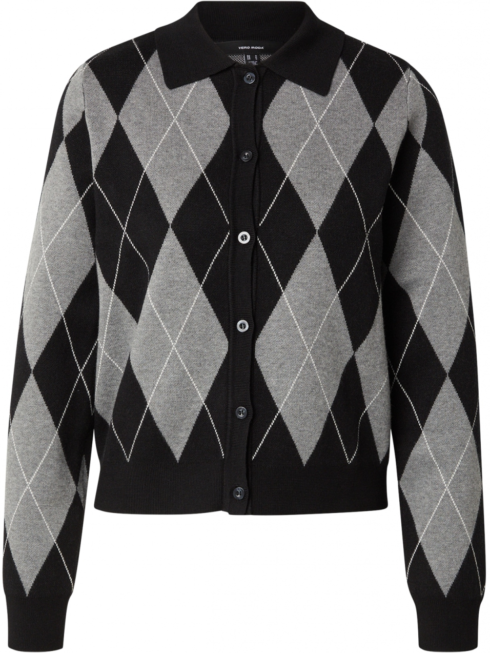 VERO MODA Kardigán 'VMMILANO'  sivá / čierna / biela