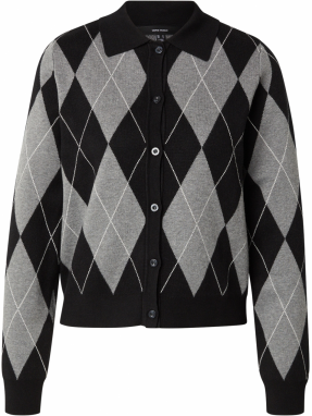 VERO MODA Kardigán 'VMMILANO'  sivá / čierna / biela