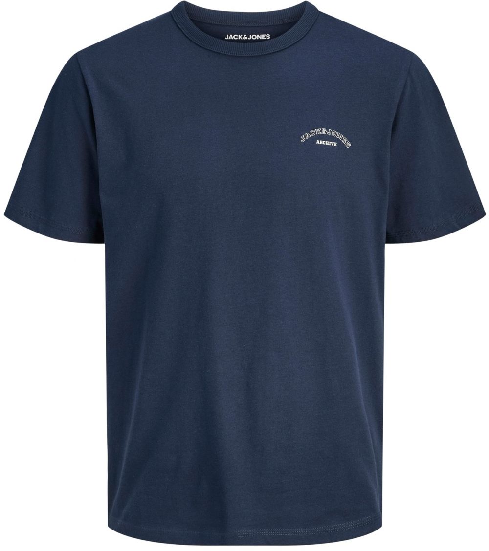 Jack & Jones Plus Tričko 'JJCollege'  námornícka modrá / biela