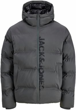 Jack & Jones Plus Zimná bunda 'JJKAITO'  čadičová / čierna
