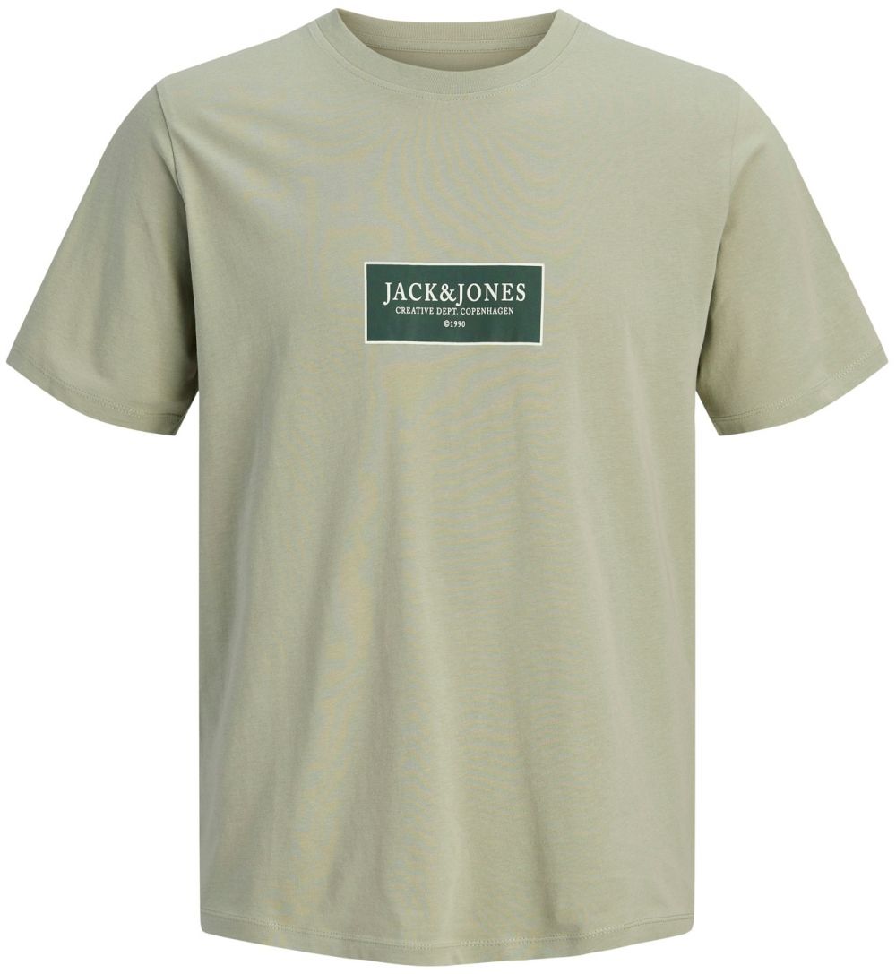 Jack & Jones Plus Tričko 'JORGreene'  svetlozelená / tmavozelená / biela
