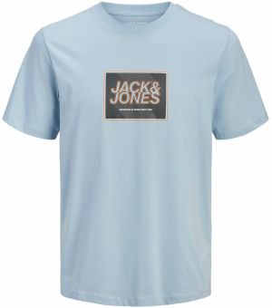 Jack & Jones Plus Tričko 'JJRAIN'  béžová / svetlomodrá / oranžová / čierna
