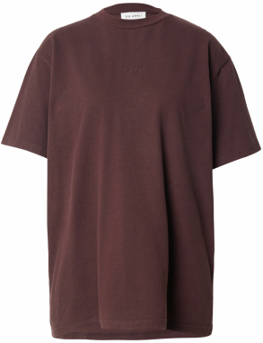 OH APRIL Tričko 'Nostalgia Heart'  gaštanová / biela