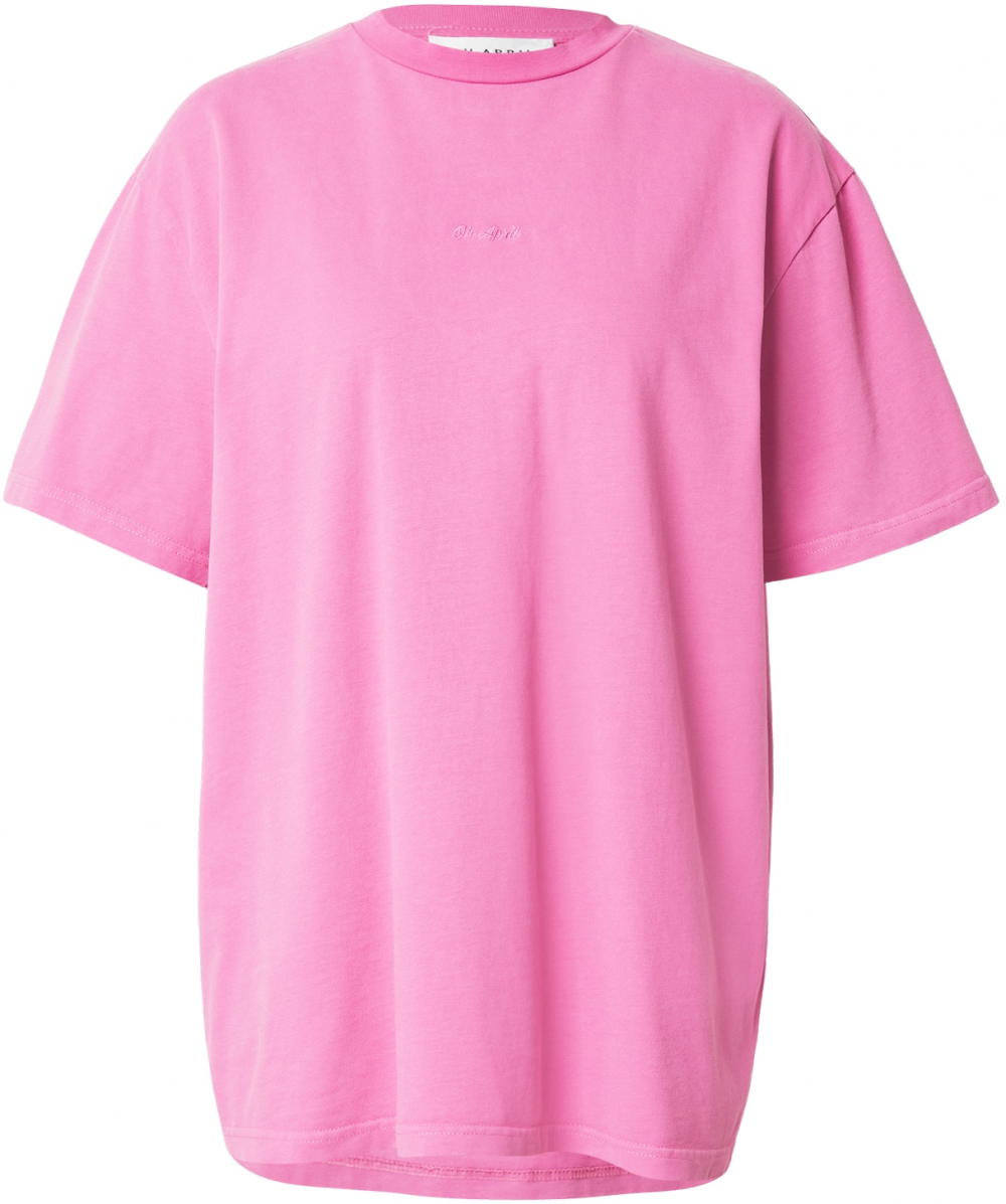 OH APRIL Tričko 'Good Karma'  ružová / biela