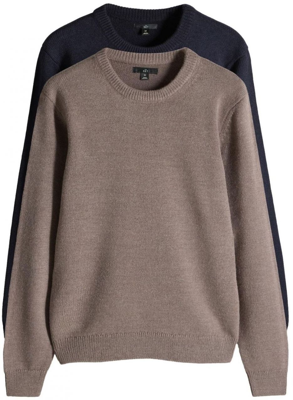 The Set Sveter  námornícka modrá / mokka
