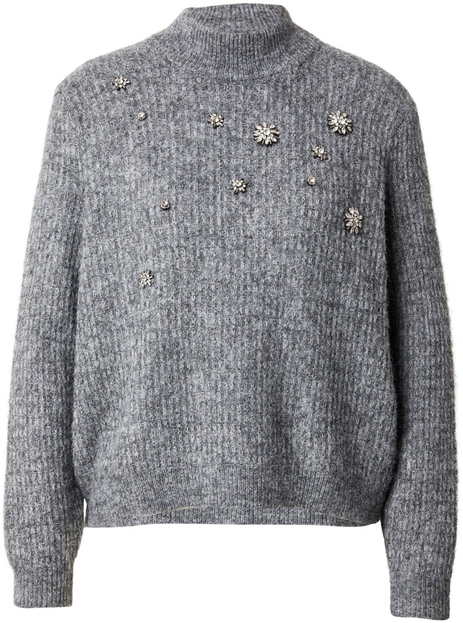 VERO MODA Sveter 'VMVENEDIG'  sivá melírovaná / strieborná