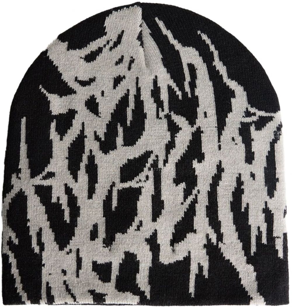 Bershka Čiapky  sivá melírovaná / čierna