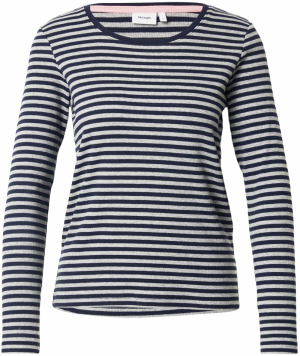 NÜMPH Tričko 'MELANY'  námornícka modrá / sivá