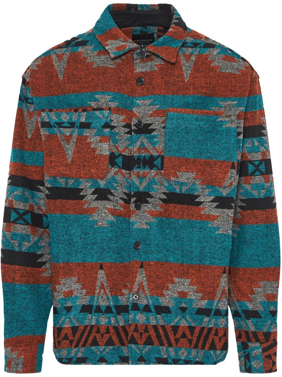 Funky Buddha Prechodná bunda  modrá / hrdzavohnedá / sivá / čierna