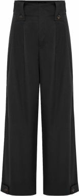 Funky Buddha Plisované nohavice  čierna