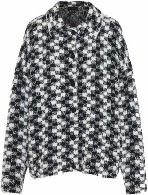 Funky Buddha Kardigán  čierna / biela