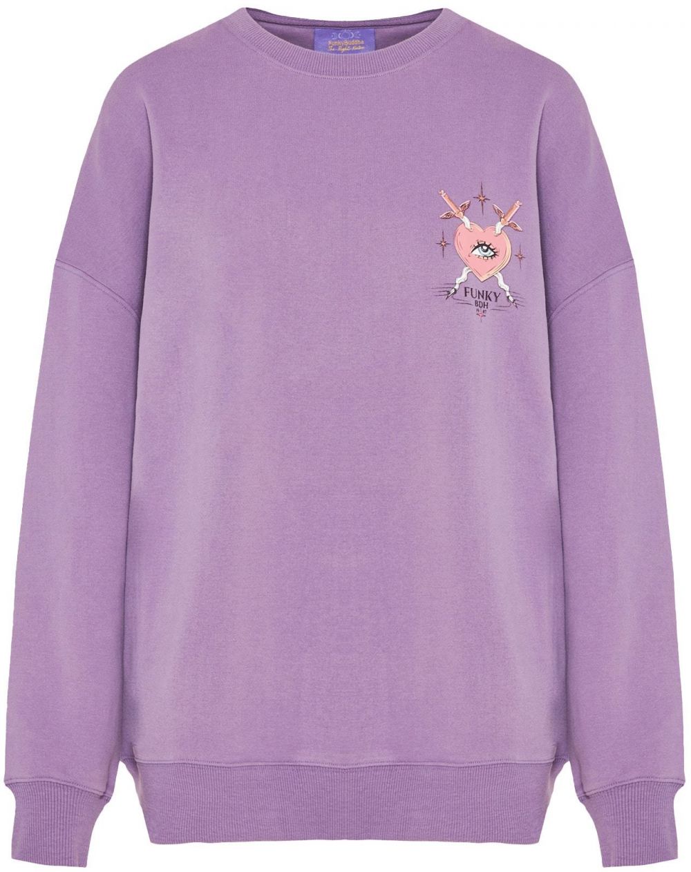 Funky Buddha Mikina  orchideová / koralová / ružová / biela