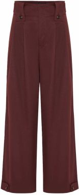 Funky Buddha Plisované nohavice  tmavočervená