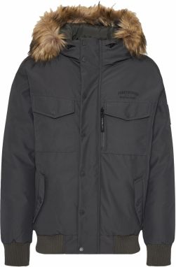 Funky Buddha Zimná bunda  tmavosivá