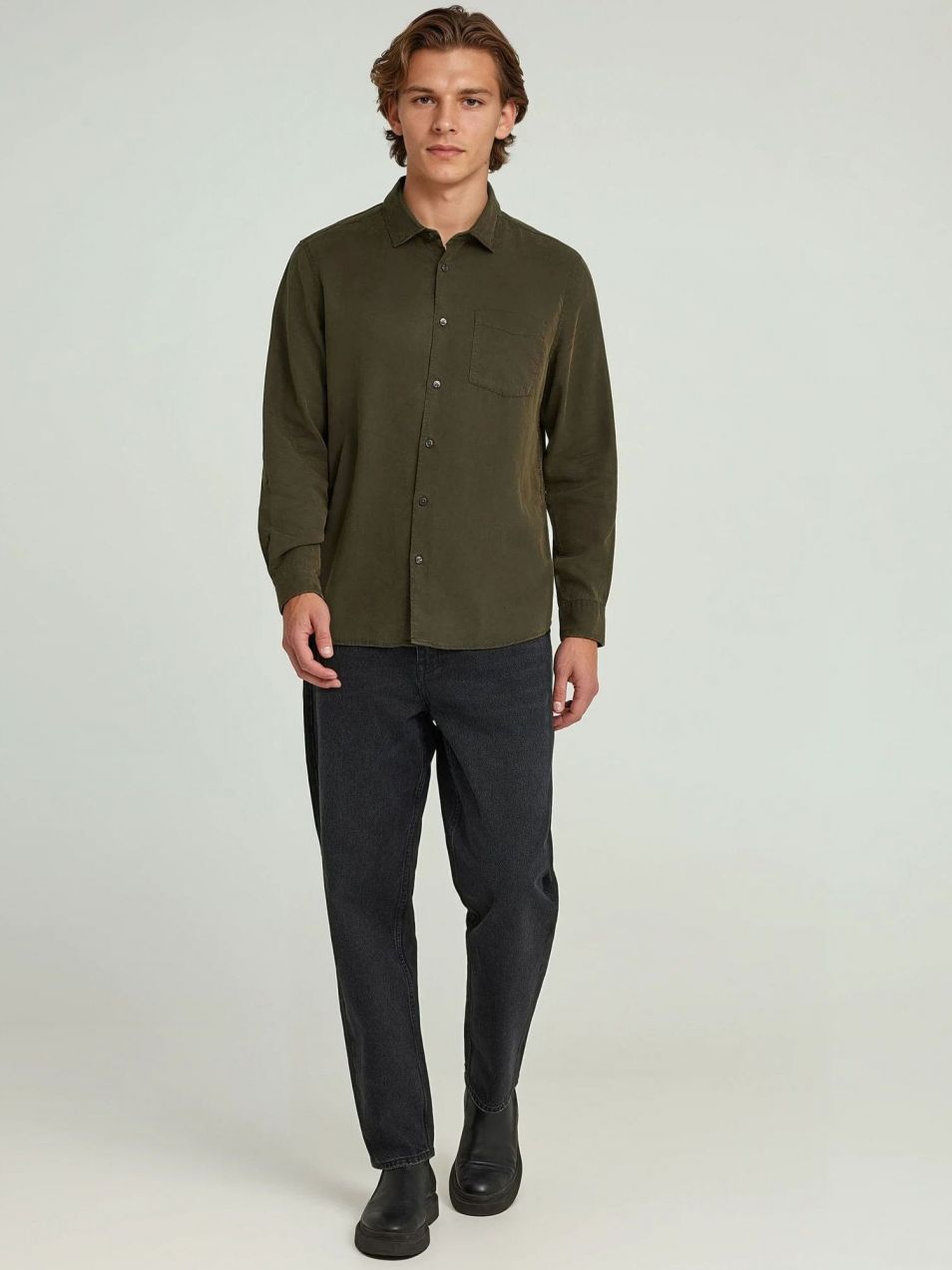 Funky Buddha Košeľa  kaki