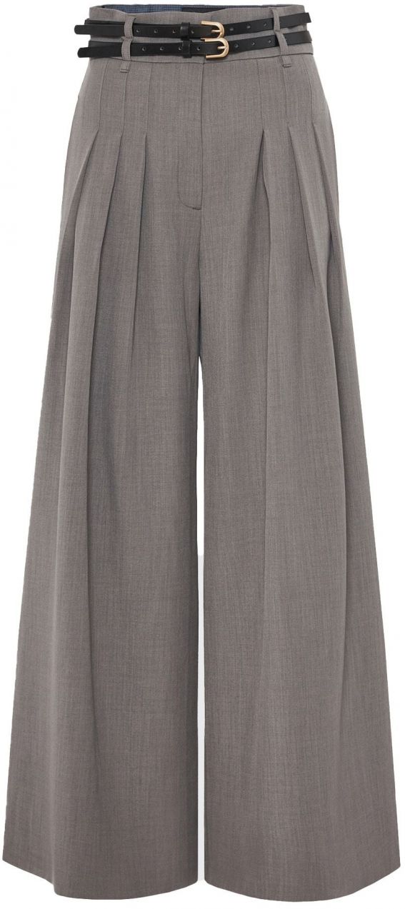 Funky Buddha Plisované nohavice  sivá