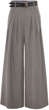 Funky Buddha Plisované nohavice  sivá