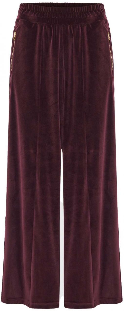 Funky Buddha Plisované nohavice  burgundská