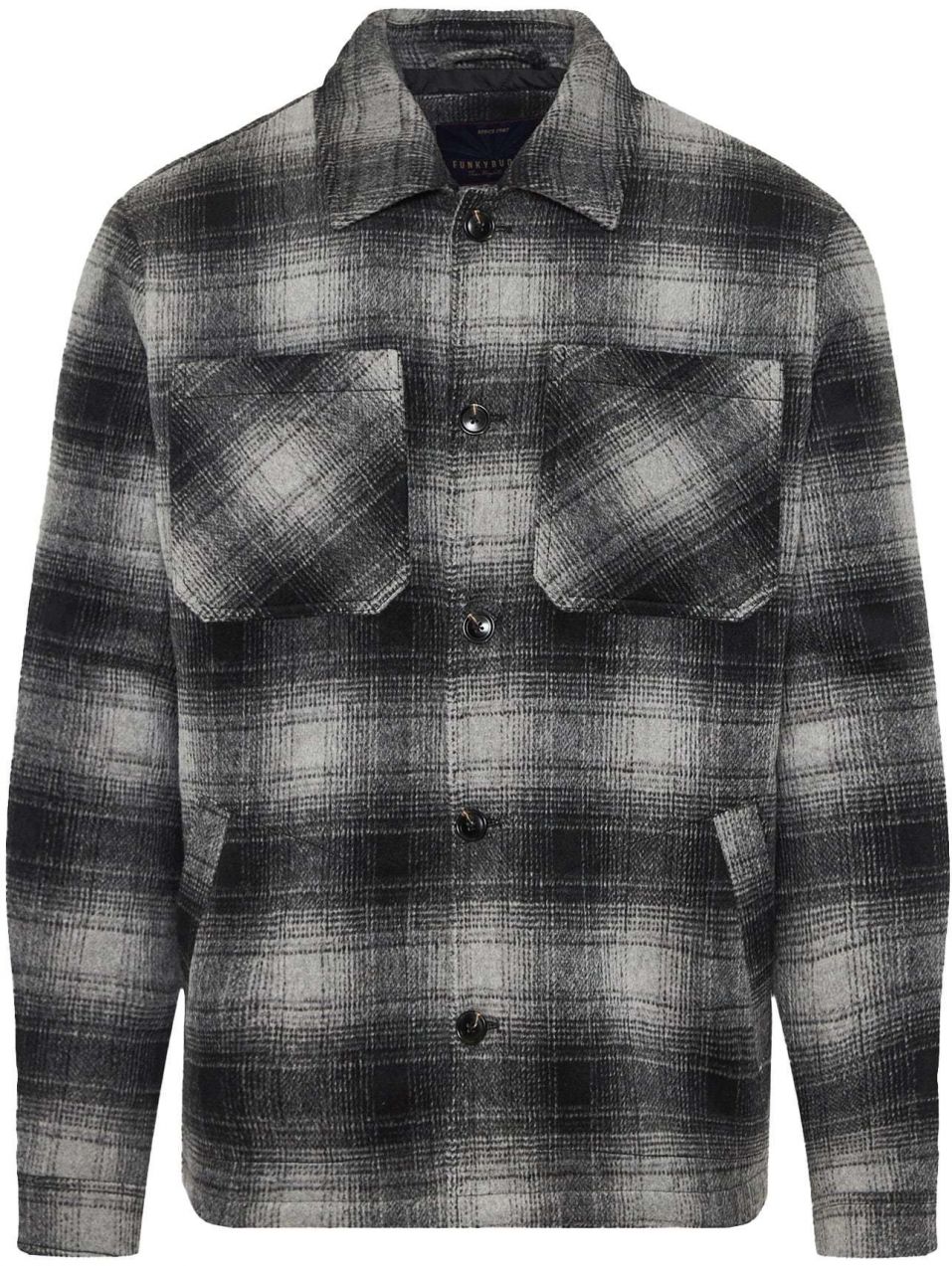 Funky Buddha Prechodná bunda  sivá / tmavosivá / čierna