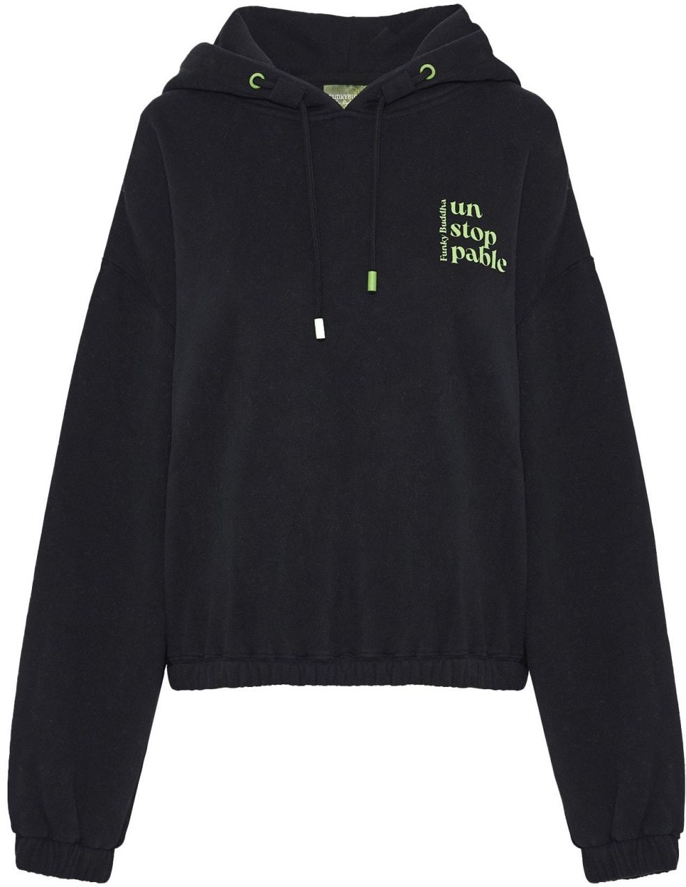 Funky Buddha Mikina  jablková / čierna