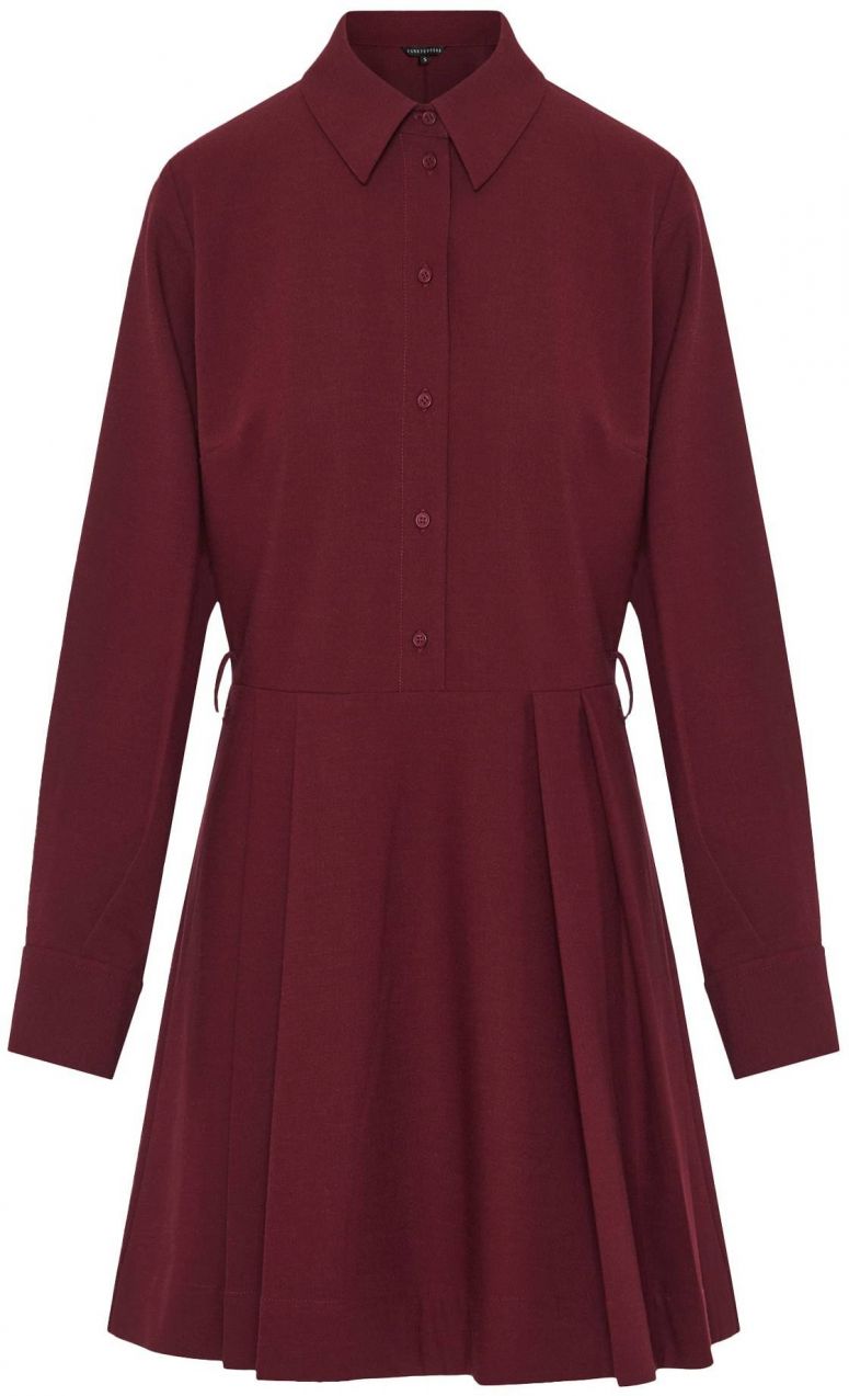 Funky Buddha Šaty  tmavočervená