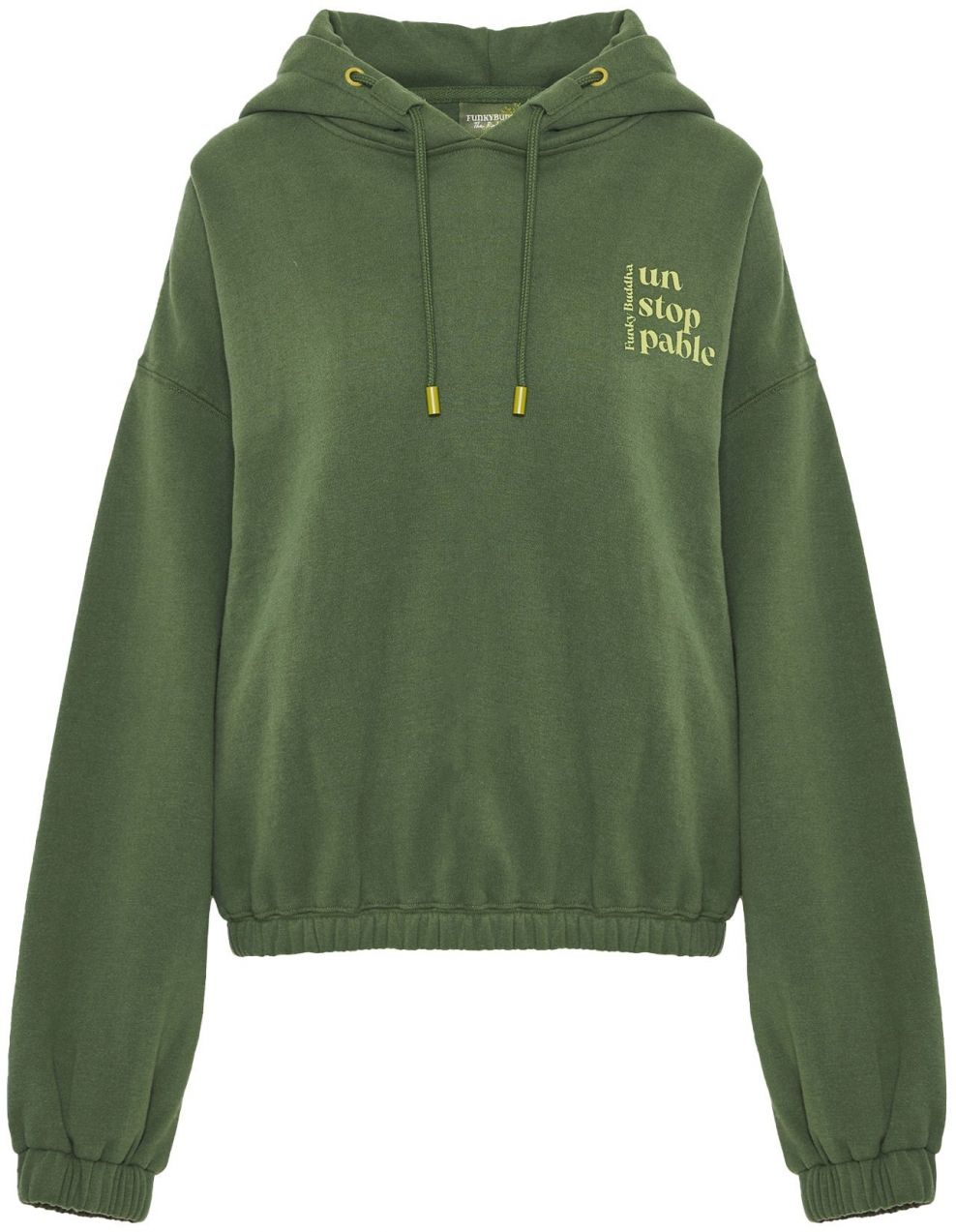 Funky Buddha Mikina  zelená / limetová