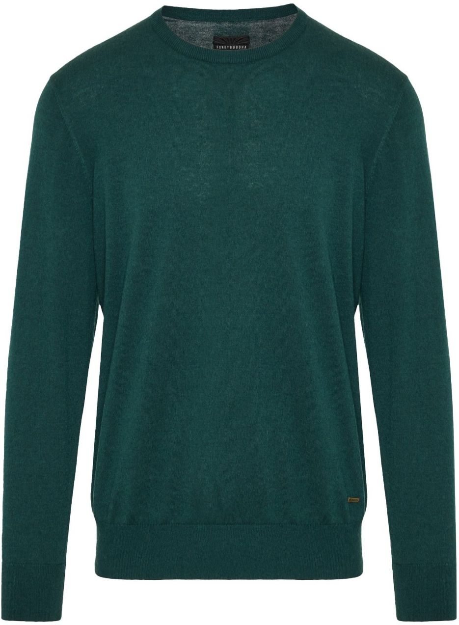 Funky Buddha Sveter  tmavozelená