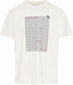 Funky Buddha Tričko  nebielená / sivá / tmavočervená