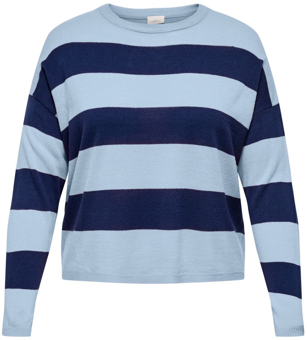 ONLY Carmakoma Sveter 'CARDERRY'  tmavomodrá / svetlomodrá