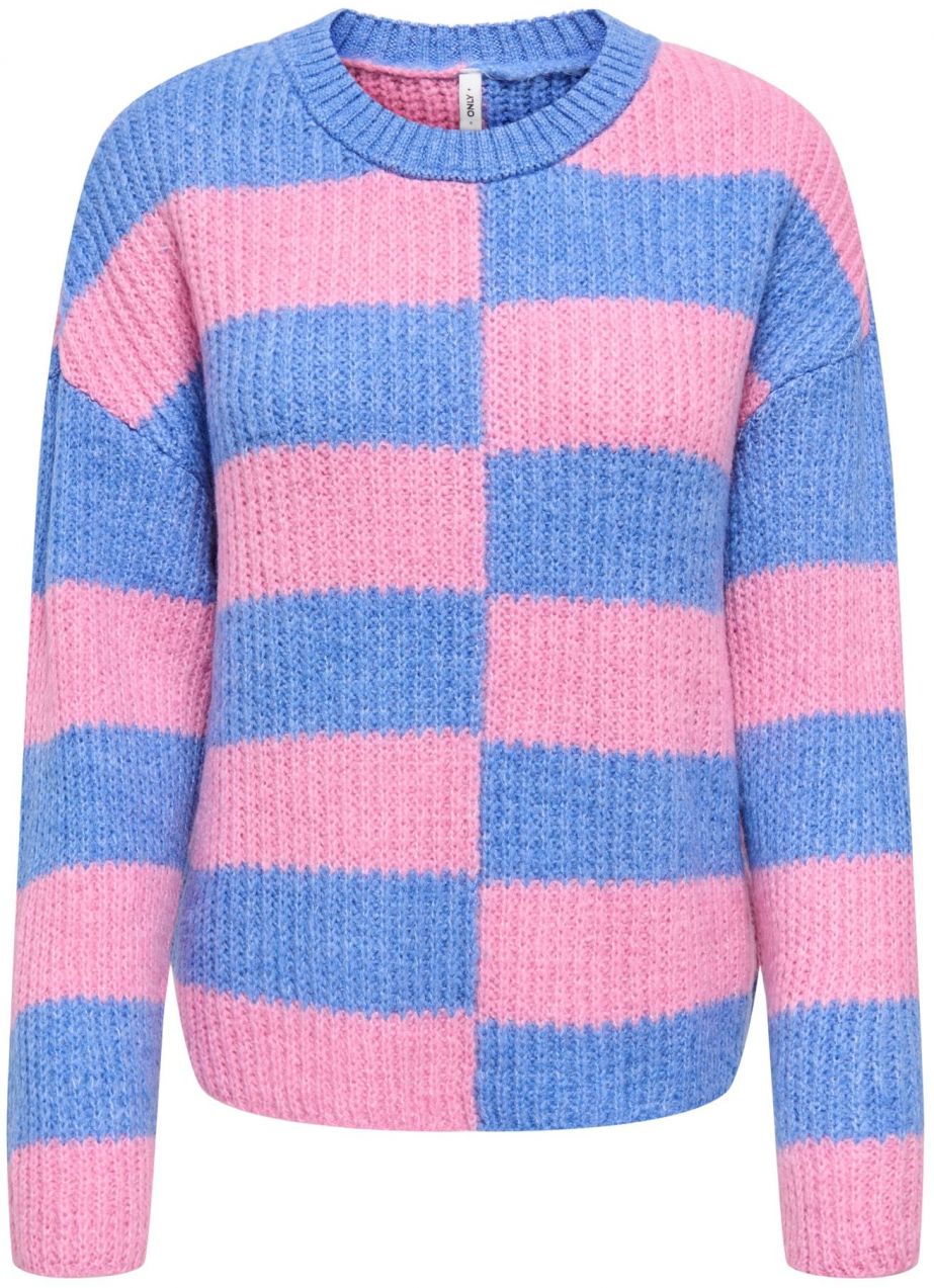 ONLY Sveter  zafírová / svetloružová