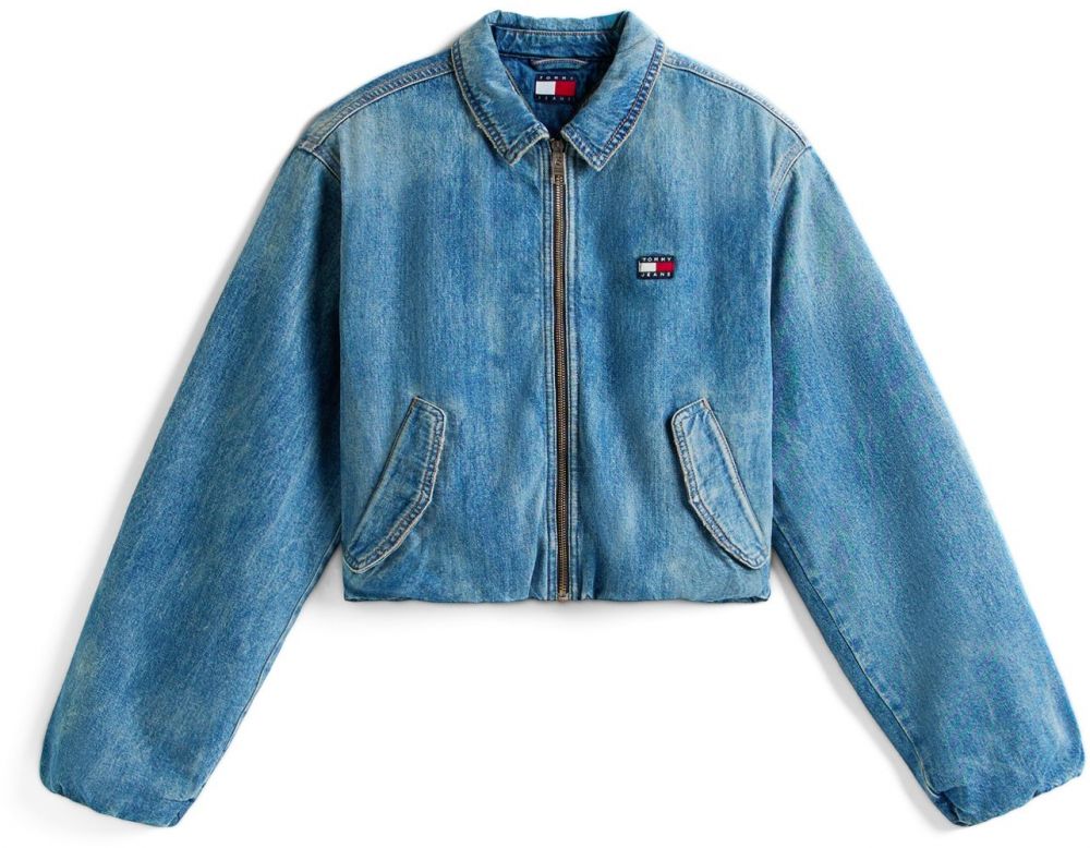 Tommy Jeans Prechodná bunda 'Harrington'  modrá denim