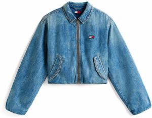 Tommy Jeans Prechodná bunda 'Harrington'  modrá denim