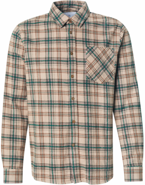 Kronstadt Košeľa 'Gavel'  béžová / tmavobéžová / zelená