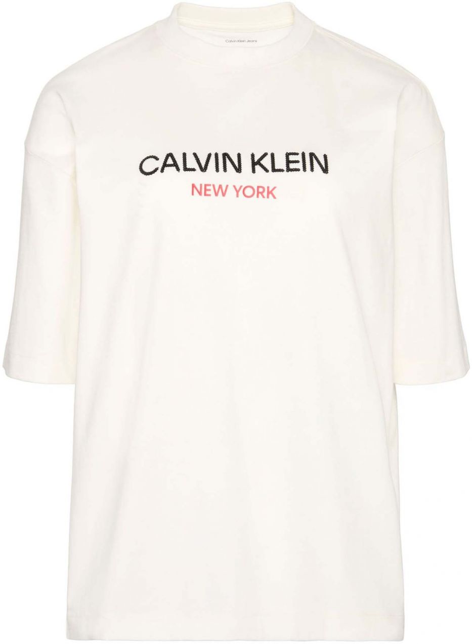 Calvin Klein Jeans Tričko  červená / čierna / prírodná biela