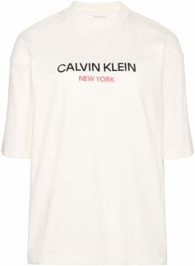 Calvin Klein Jeans Tričko  červená / čierna / prírodná biela